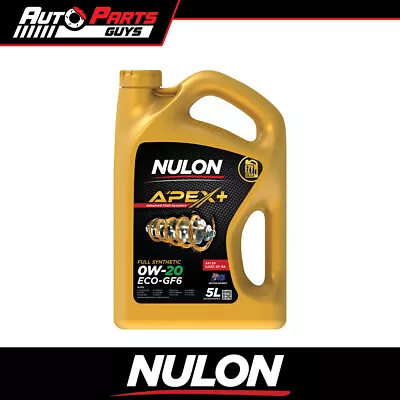 Nulon APEX+ 0W-20 ECO-GF6 Engine Oil Full Synthetic 5 Litre | APX0W20GF6-5 • $73.99