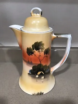 Vintage Made In Japan Oriental Scenery Design Tea Pot • $15.37