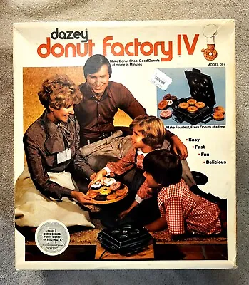Vintage 1970s Donut Maker Dazey Doughnut Factory IV DF4 With Box & Manual Works • $39.99