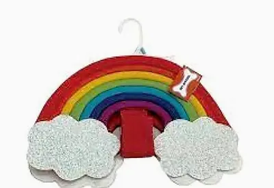 $5.98 • Buy Rainbow With Sparkle Clouds DOG COSTUME Pride Halloween Size Small 12-14  Dogs