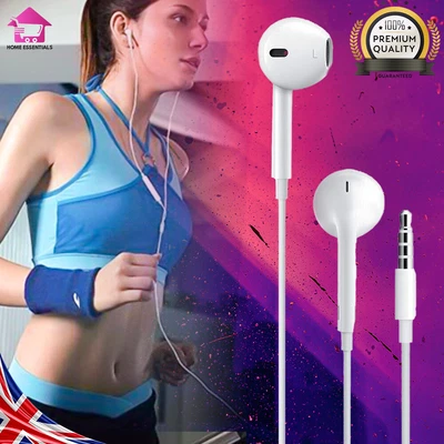 £4.99 • Buy Earphones For IPhone IPad Samsung Headphones Wired Handsfree With Mic 3.5MM Aux