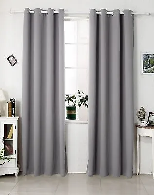 WOLTU 1 X Ready Made Thick Blackout Curtain Thermal Ring Top Eyelet/Pencil Pleat • £7.69