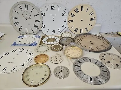 Vintage Metal Clock Faces Lot Of 18.  Various Sizes. GB8 • $110