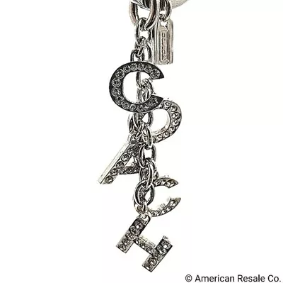 Rare COACH Crystal Pave Silver Multi Charm Keychain Key Ring FOB Accessory  • $39.95