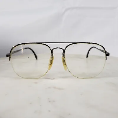 Vintage Zeiss 5913 8202 Silver Pilot Metal Sunglasses Germany FRAMES ONLY 55[]18 • $19.99
