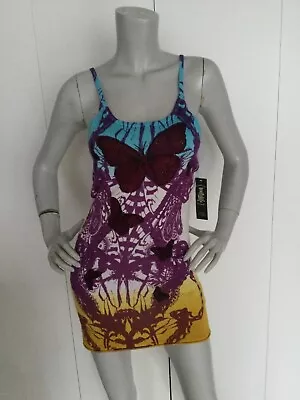 Ed Hardy By Christian Audigier Butterfly￼ Mini ￼Dress Size M • $69.99