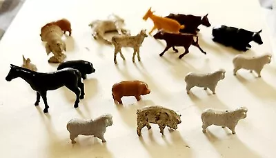 17 Lead Farm Animals - Pigs Cows Horses Turkey Sheep  - From Lionel Train Set  • $9.99