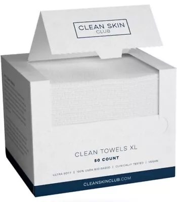 Clean Skin Club XL Disposable Biodegradable Towels Makeup Remover Facial Cloth • $14