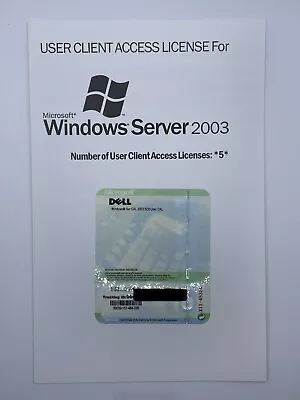 Microsoft Windows Server 2003 OEM 5 User CALS STANDARD ENT DATACENTER • $24