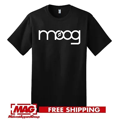 MOOG BLACK T-SHIRT Logo Shirt Tee Synthesizer Synth Edm Dj Music Production • $19.99