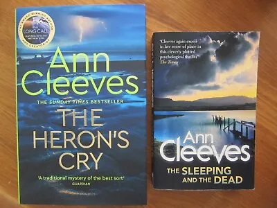 £6 • Buy Ann Cleeves The Heron's Cry & The Sleeping & The Dead