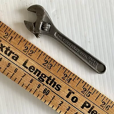 Crescent Micro Mini 4  Adjustable Wrench KEY FOB KEY CHAIN Crestoloy Vintage USA • $23.74