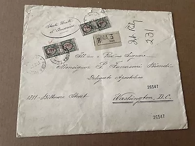 Italy 1925 Cover To Apostolic Delegate In US +Vatican Diplomat Mail +Solo #87(4) • $49.99