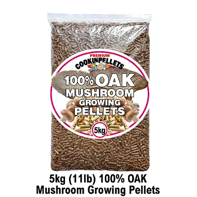 Premium 100% Oak Hardwood Pellets 5kg (11.lb) - Best Mushroom Growing Media • £18.95