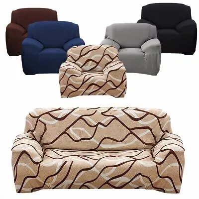 $21.65 • Buy Stretch Chair Sofa Covers 1 2 3 4Seater Protector Loveseat Couch Cover Slipcover
