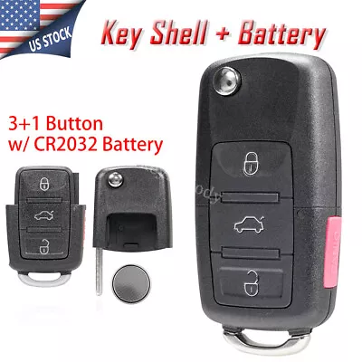 For VW Golf Mk4 MK5 Beetle Golf Jetta Passat Eos 4B Smart Car Key Fob Case Shell • $9.88