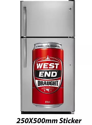 Sticker West End Draught Beer Can Sticker 250x500mm Decal Plaque Sign Poster • $27.39