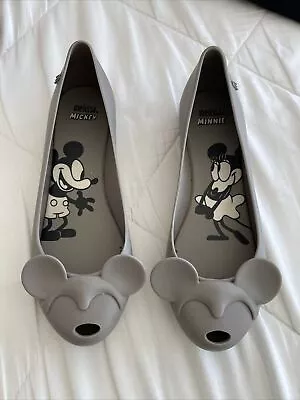 Melissa X Mickey Minnie Mouse Gray Flats- 8M • $30