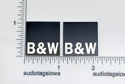 B&W Bowers Wilkins Speaker Badge Logo Emblem Custom Made PAIR Matte Silver  • $10