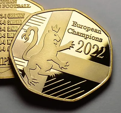 £7.99 • Buy ENGLAND Women's Football European Championship WINNERS 24ct Gold Commemorative