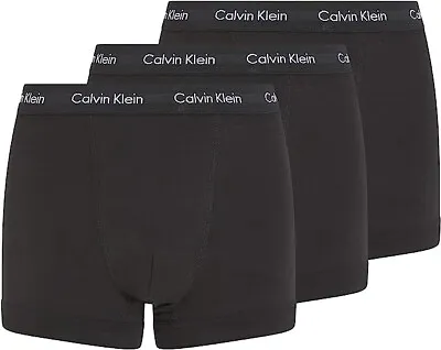 Calvin Klein Men's Boxer Brief Low Rise Underwear 3 In 1 All Black Black Belt UK • £15.99