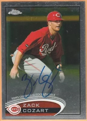 2012 Topps Chrome Rookie Autographs Zack Cozart Rc Auto • $9.99