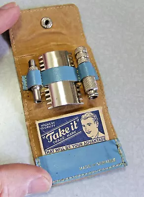 Vintage Travel / Vest Pocket DE Safety Razor Set In Case  Germany • $50