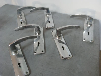 £49.95 • Buy Vintage Chrome Plated Door Handles Art Deco 50's 60's Legge