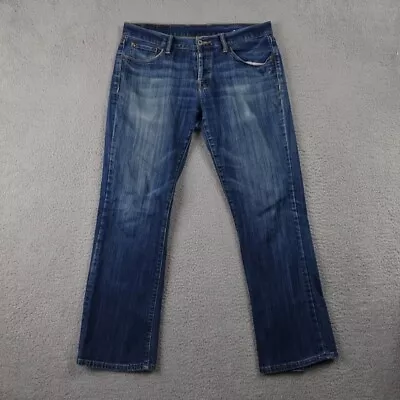 Lucky Brand Bootleg Jeans Mens Sz 31 Button-fly Low-Rise Blue Denim Dungarees • $19.64