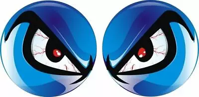 Shotgun Bug Catcher Scoop Air Intake Blue No Fear Eyes Vinyl Stickers Pair • $33.99