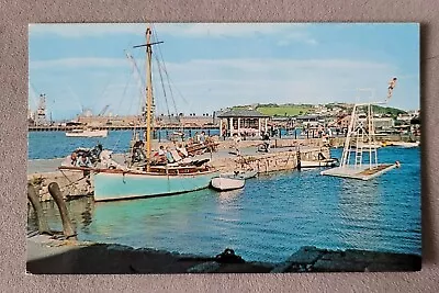 Vintage Postcard Unposted Town Quay And Harbour Falmouth Cornwall England • £2.54