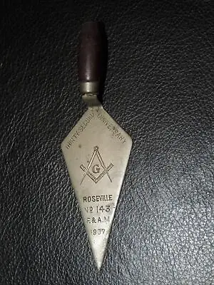 Vintage 1907 Masonic Mason Trowel Roseville 32nd Annivesary • $29.99