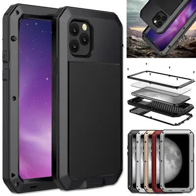 $17.49 • Buy IPhone 11 12 13 14 Pro Max Waterproof Shockproof Metal Case Cover Tempered Glass