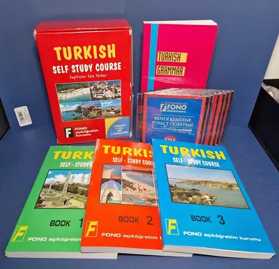 Fono TURKEY Learn To Speak Turkish Language Self Study Course - 3 Books & 6 CD's • £79.95