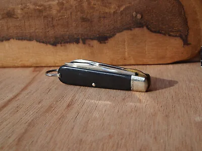 Vintage Electricians 2 Blade Pocket Knife Black • $16