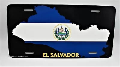 The Salvadoran El Salvador Flag Map Metal Car Novelty License Plate Auto Tag   • $14.95