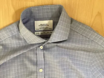£13.29 • Buy Charles Tyrwhitt Shirt Blue 15.5  - 33  Extra  Slim Fit- Double Cuff- Very Good