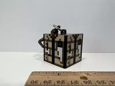 Mojang Minecraft Brown Craft Cube Block Key Chain Clip On Figure 1.5  Tall • $7.99