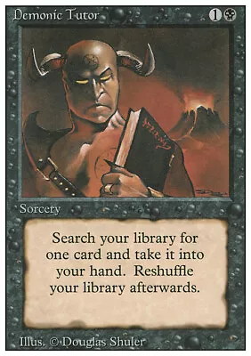 MTG Magic The Gathering Demonic Tutor (105/306) Revised Edition LP • $39.95