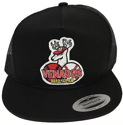 Venados De Mazatlan Baseball Hat Mesh Trucker Color Black Snap Back Flat Build • $18