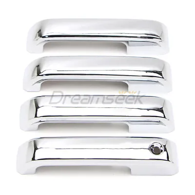 4PCs Car Door Handle Chrome Cover For Ford F150 4DR 2015-2020 Molding Trim • $14.24