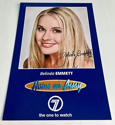 BELINDA EMMETT *Rebecca Fisher* Signed HOME And AWAY Cast Fan Card NEW • £9.99