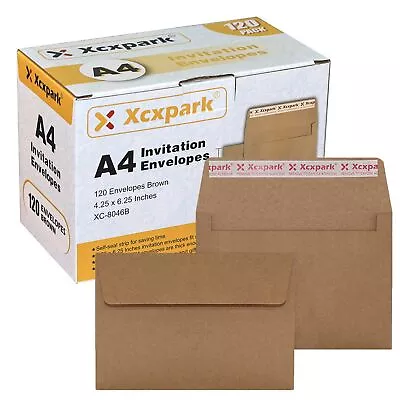 Xxcxpark 120 Qty Printable A4 Invitation Envelopes 4.25 X 6.25 Cards Self Se... • $16.17