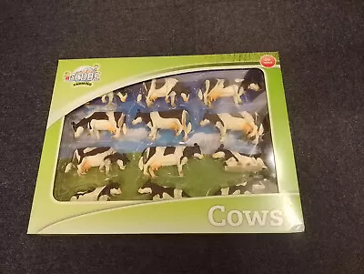 Kids Globe Farming 12 Cows 1:32 Scale Black & White NEW & Sealed In Box  • £18.97