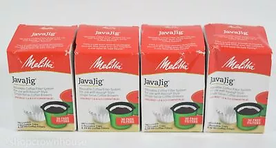 4 Melitta JavaJig Reusable Single Serve Coffee Filter System = 8cups +240filters • $23.99