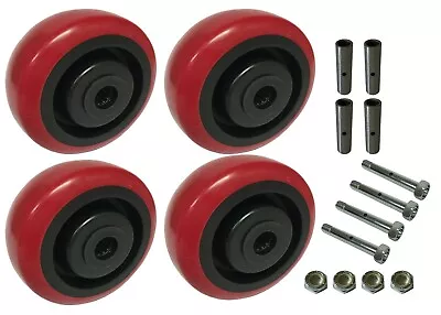 4 Heavy Duty Caster Wheels Set  4  5  6  8  Polyurethane Wheel With Bearing&Kit • $40.25