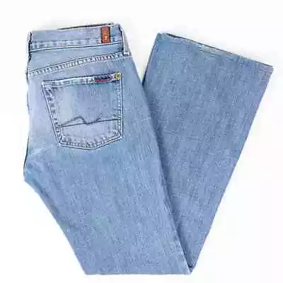 7 For All Mankind Flare Leg Womens Jeans Distressed Medium Wash 30/32 • $11.19