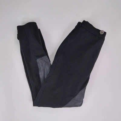 $40.45 • Buy Pikeur Full Seat Breeches 32L Black Grey Seat 30x26 In