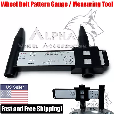 $17.49 • Buy 1 Spacer Adapter Wheel Rim Bolt Pattern Tool Gauge PCD Measure 4 5 6 8 Lug Holes