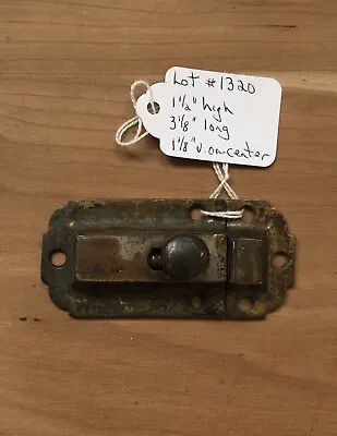 1320–Vintage Cast Metal Brass Plated Early 1900s Cupboard Cabinet Latch Receiver • $22.50